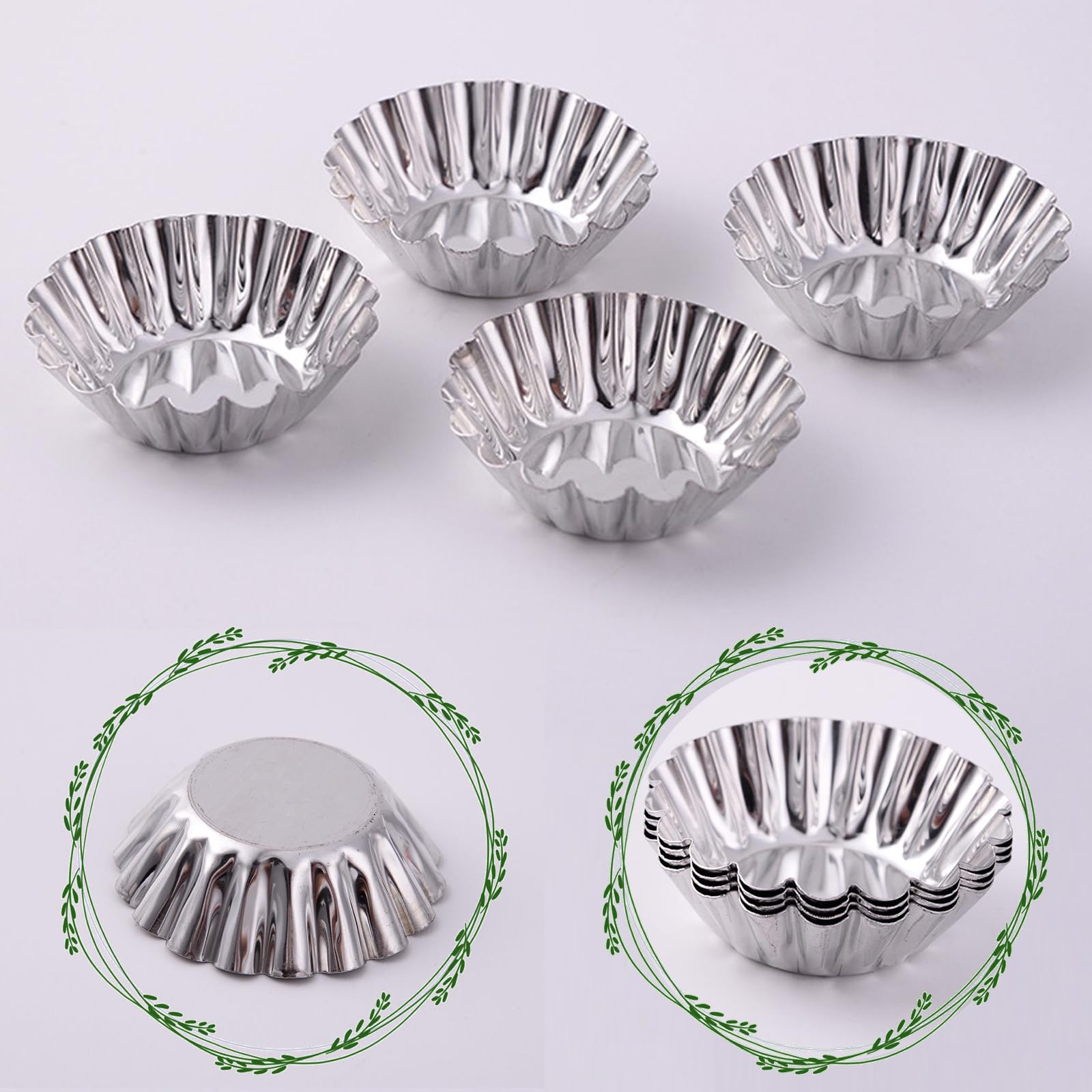 Stampini Per Crostate Comius Sharp 12 Pezzi - Pirottini In Acciaio Carbonio 6.5cm Antiaderenti