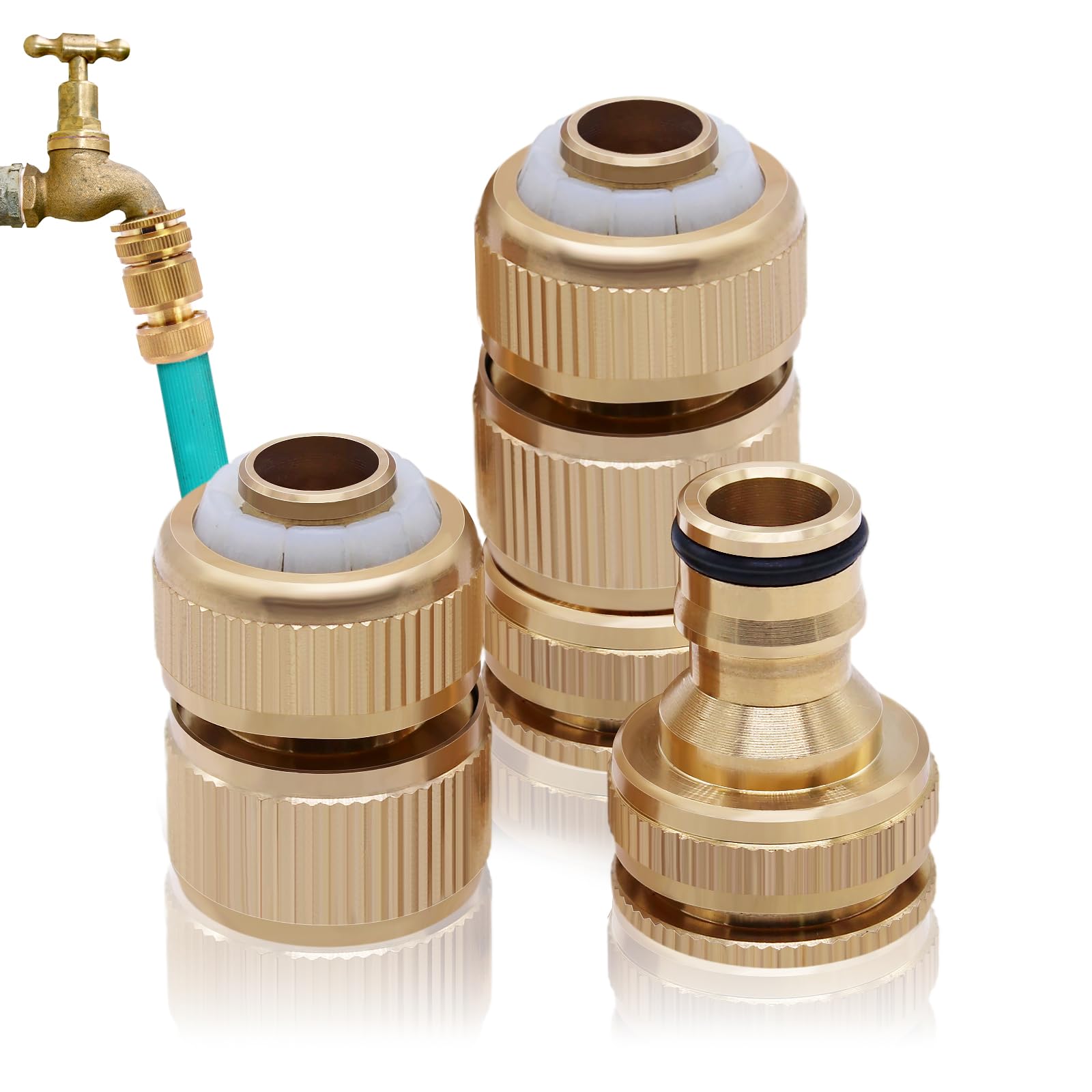 2 Paar Gartenschlauchanschluss Aus Messing – 3/4 Zoll & 1/2 Zoll Adapter, Schnellkupplung Für Wasserhahn Und Bewässerung, Vielseitig Und Langlebig 2 Paar Gartenschlauchanschluss Aus Messing – 3/4 Zoll & 1/2 Zoll Adapter, Schnellkupplung Für Wasserhahn Und Bewässerung, Vielseitig Und Langlebig