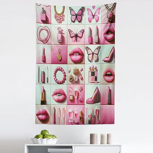 Miniatura 315 de Ambesonne Tapiz gótico, patio con hiedra encantada en la puerta antigua al bosque, colgante de pared ancho para dormitorio, sala de estar, 2-Verde