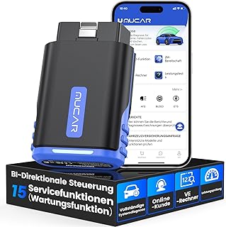 OBD2 Bluetooth Adapter Für iOS & Android, MUCAR DriverScan OBD2 Diagnosegerät Mit Volle Systemdiagnose+15 Reset-Funktion, Diagnosegerät Auto Für BI-Direktionale Steuerung/Exklusive APP/Batterietest