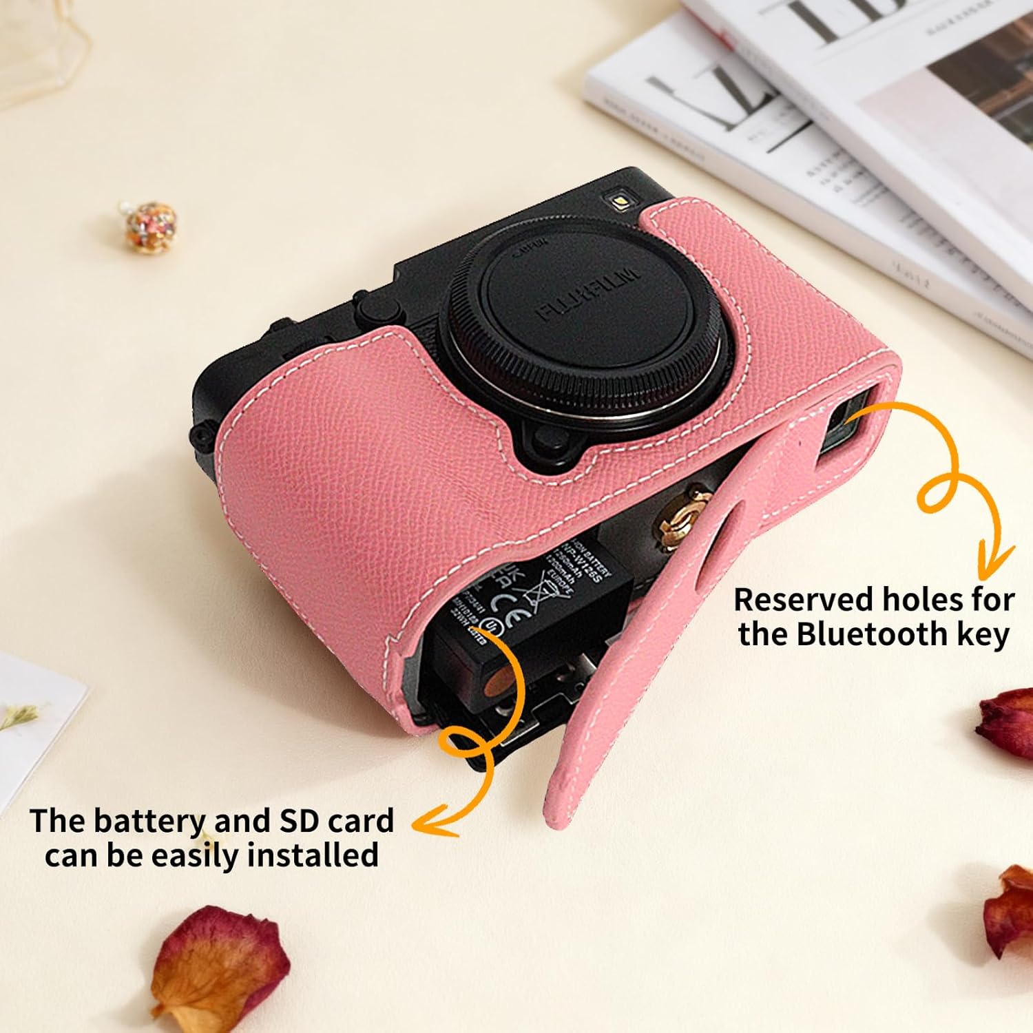 VOVMOEYA Camera case for Fuji XE5 X-E5 case,Perfectly fits The XE5 Camera case, Easy Battery Access & Scratch Protection