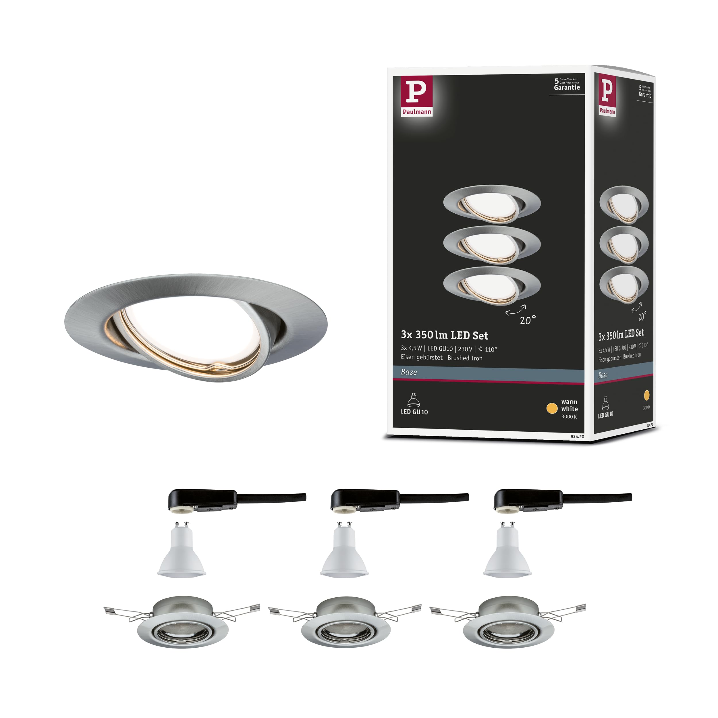 Paulmann 93399 Lampada LED da incasso LED (monocolore) GU10 Ferro