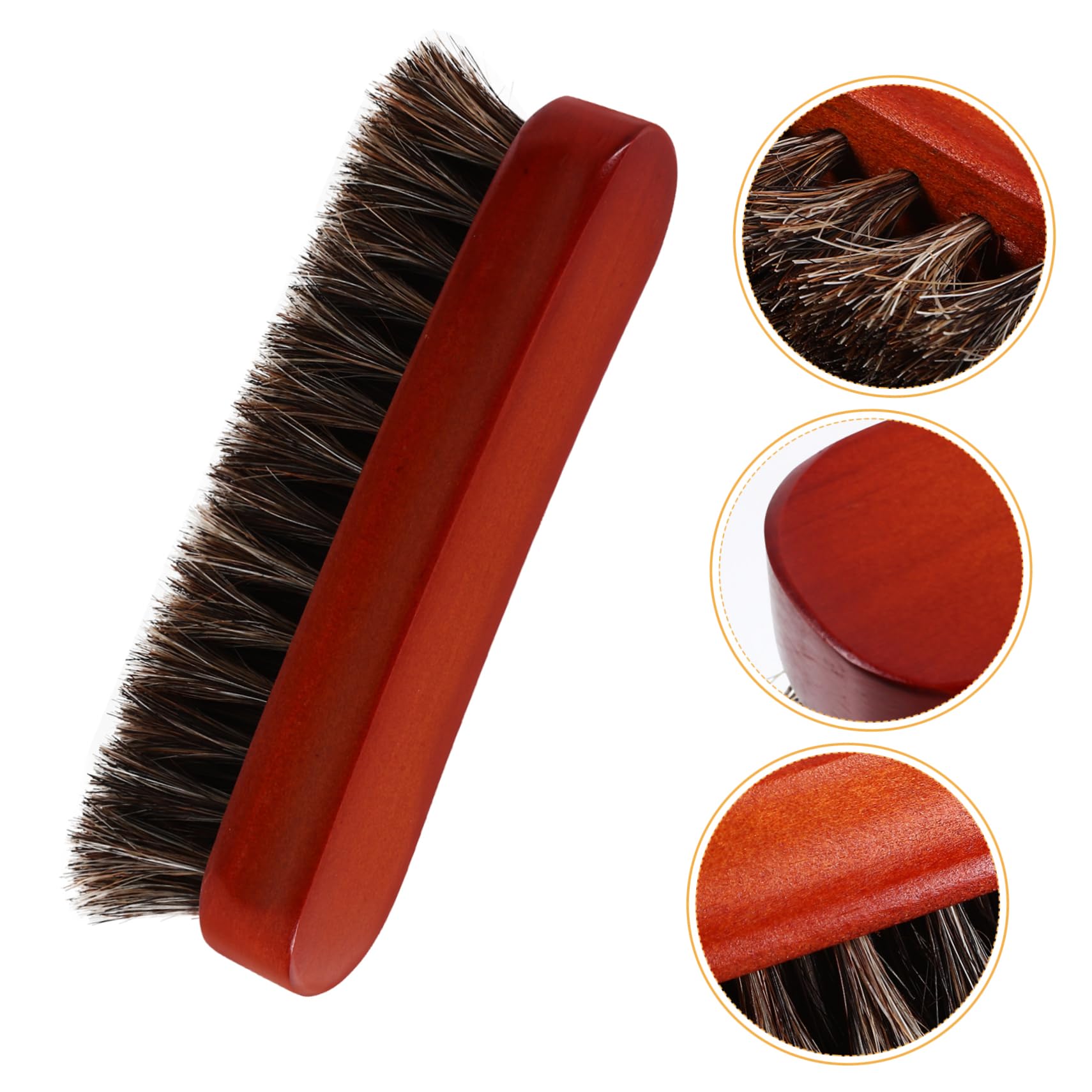 LIFKOME 4pièces Brosse à Chaussures avec Poils De Cheval pour Nettoyage Et Rapide Sneakers Chaussures Brosse Portable De pour Entretien
