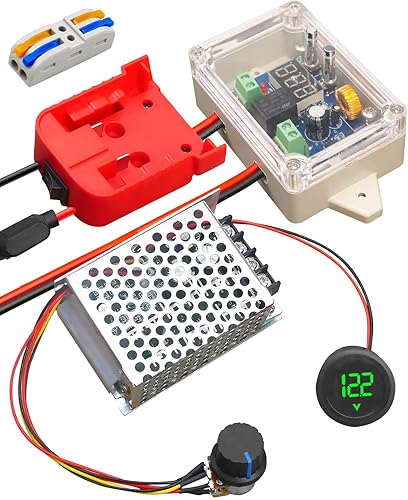 Miniatura 8 de Kit convertidor de adaptador de batería de rueda eléctrica, apto para batería DeWalt de 18 V 20 V con regulador de voltaje, fusible y terminales de