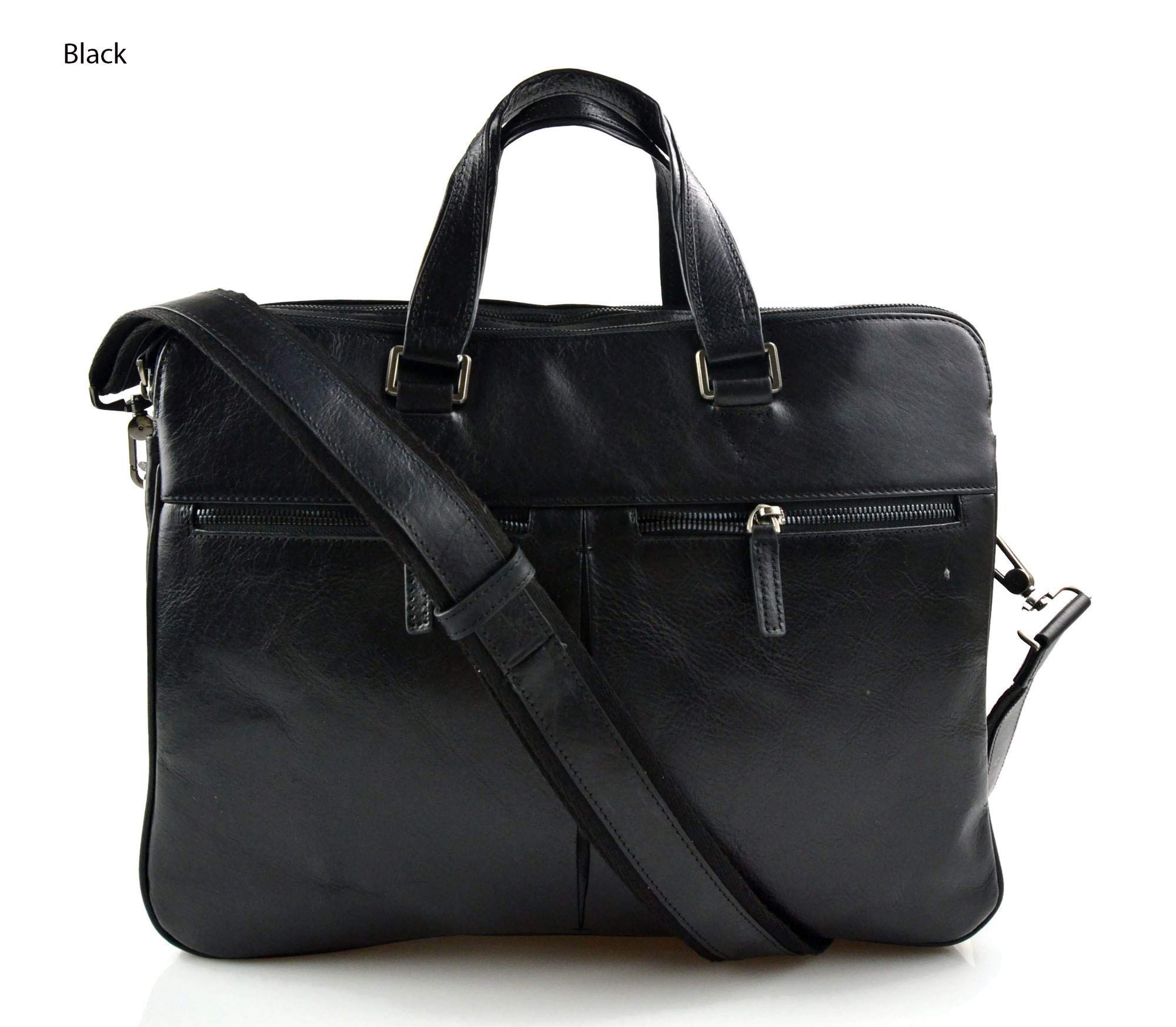 Tracolla pelle uomo donna borsa pelle porta tablet ipad cartella uomo donna postino messenger nero made in Italy professionale