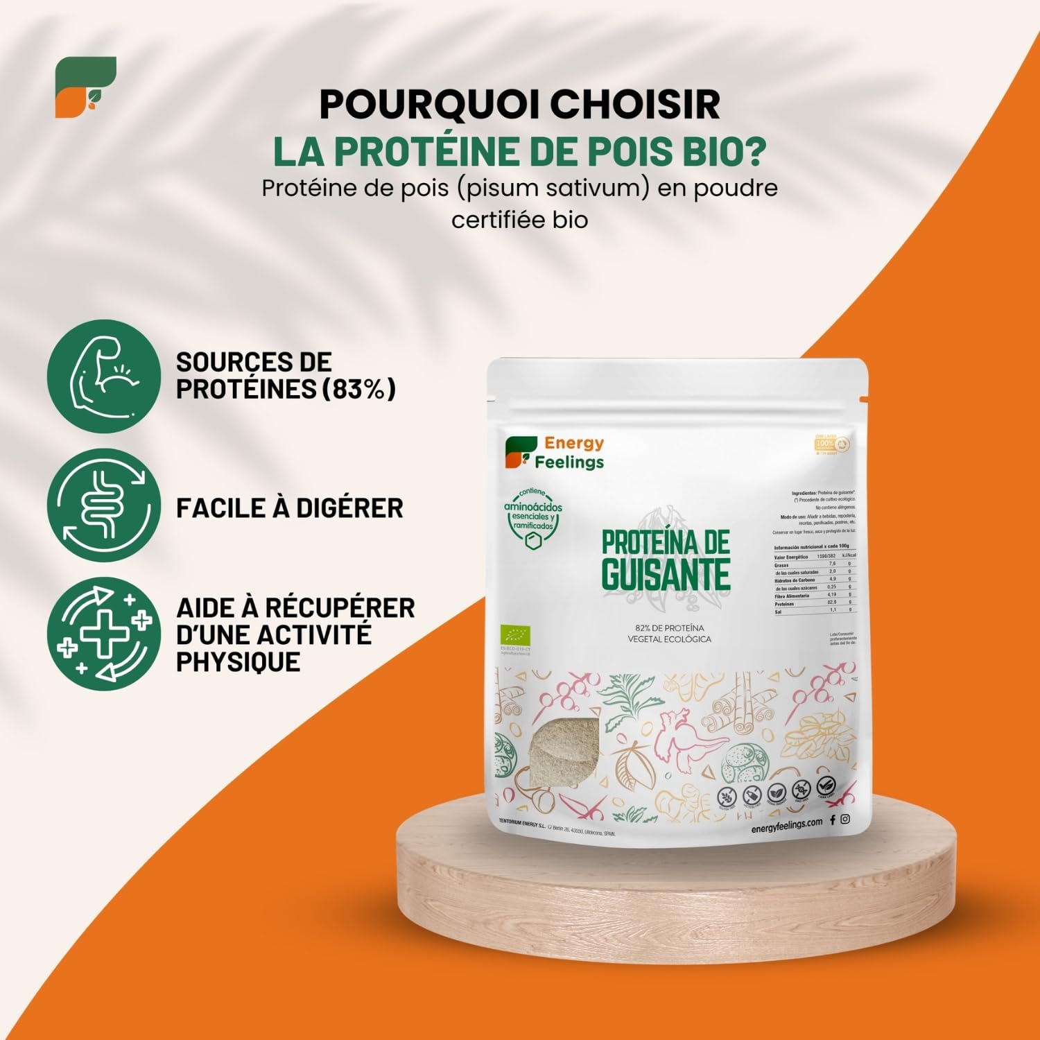 Energy Feelings - Pisello Proteina Polvere - 1kg