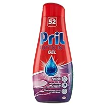 Pril Gel All in One Sciogli Grasso Detersivo Lavastoviglie Liquido Multi-Azione Sporco Difficile, Confezione da 52 lavaggi