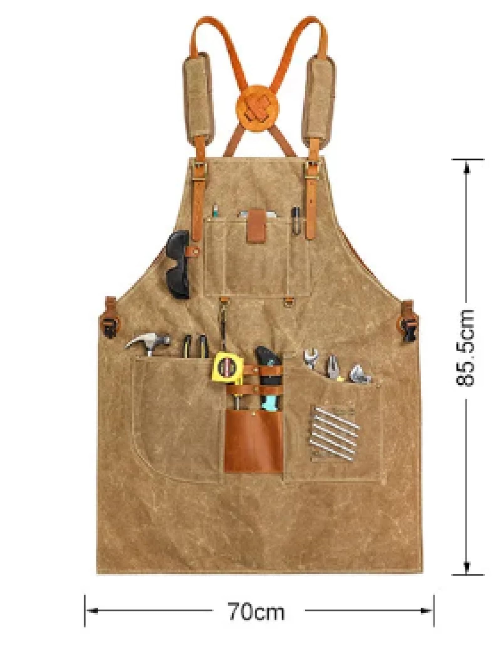 Grembiule Cucina Apron Spessa Tela Borsa Grembiule Set Strumenti Multifunzionali Tasca Parrucchiere Lavorazione del Legno Impermeabile Olio Proof Overalls più Lunghi Grembiule