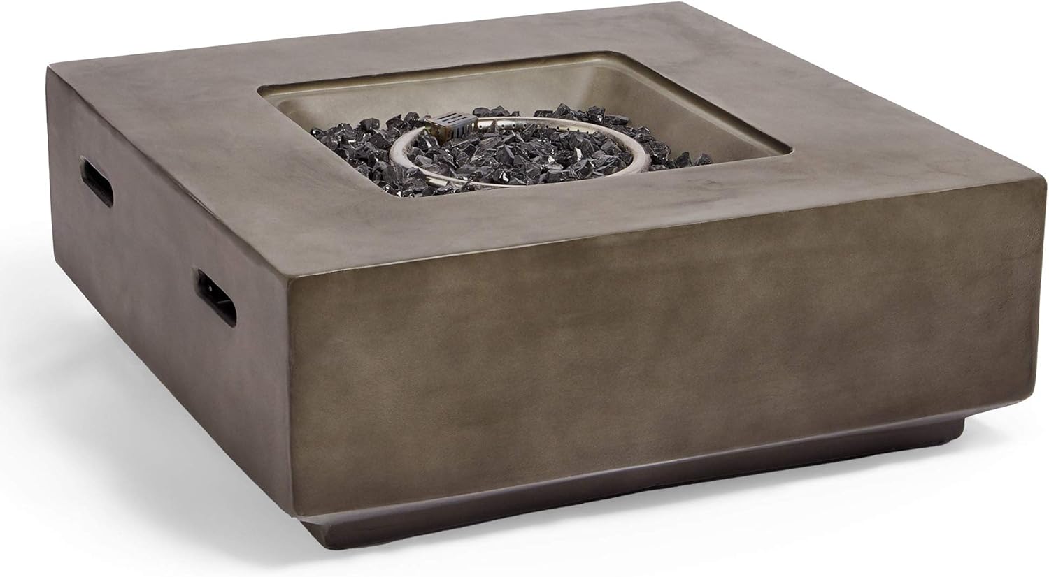 Buy VonHaus Gas Fire Pit Square Firepit for Outdoor, Garden, Patio