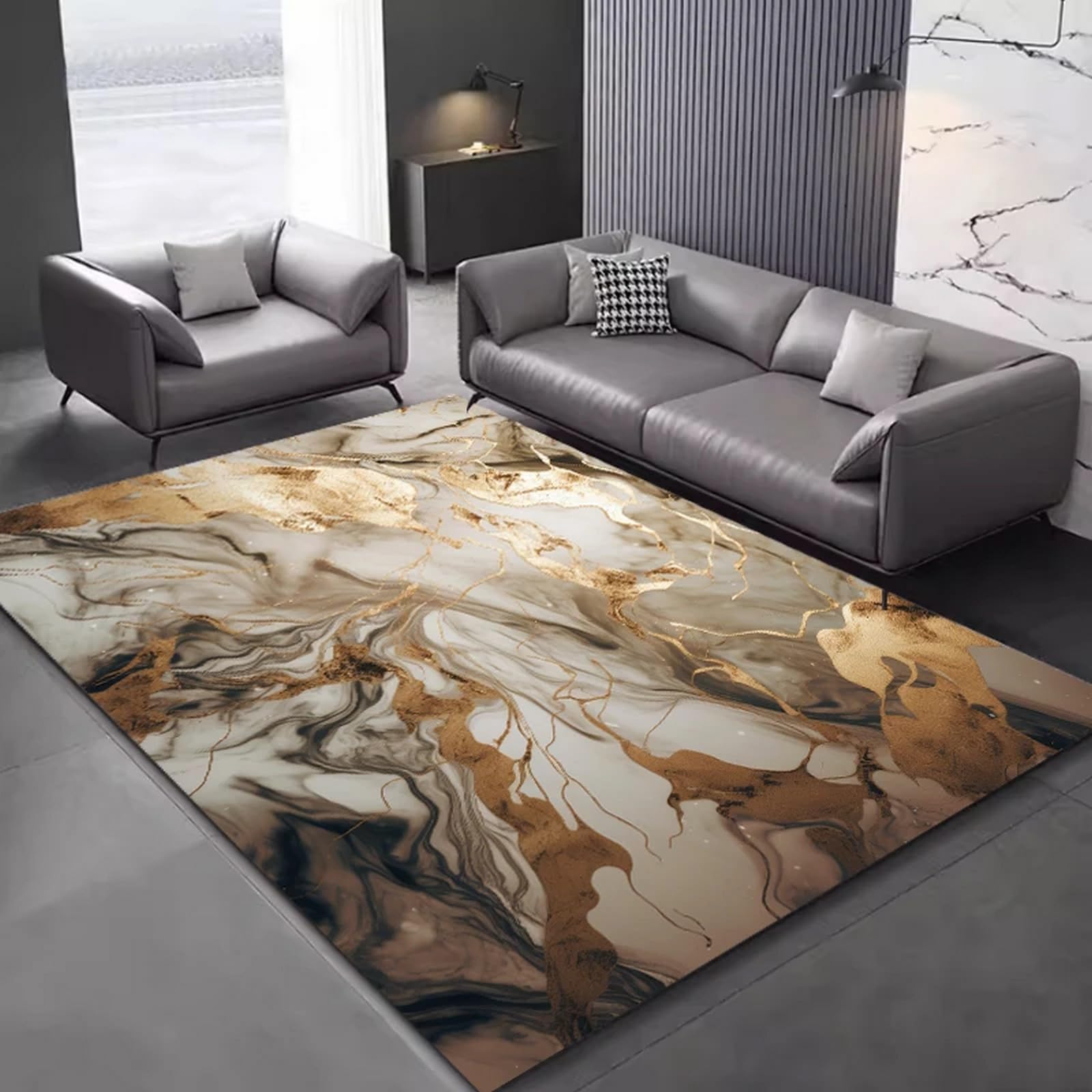 Tapis antidérapant facile à nettoyer pour salon et chambre d'enfant