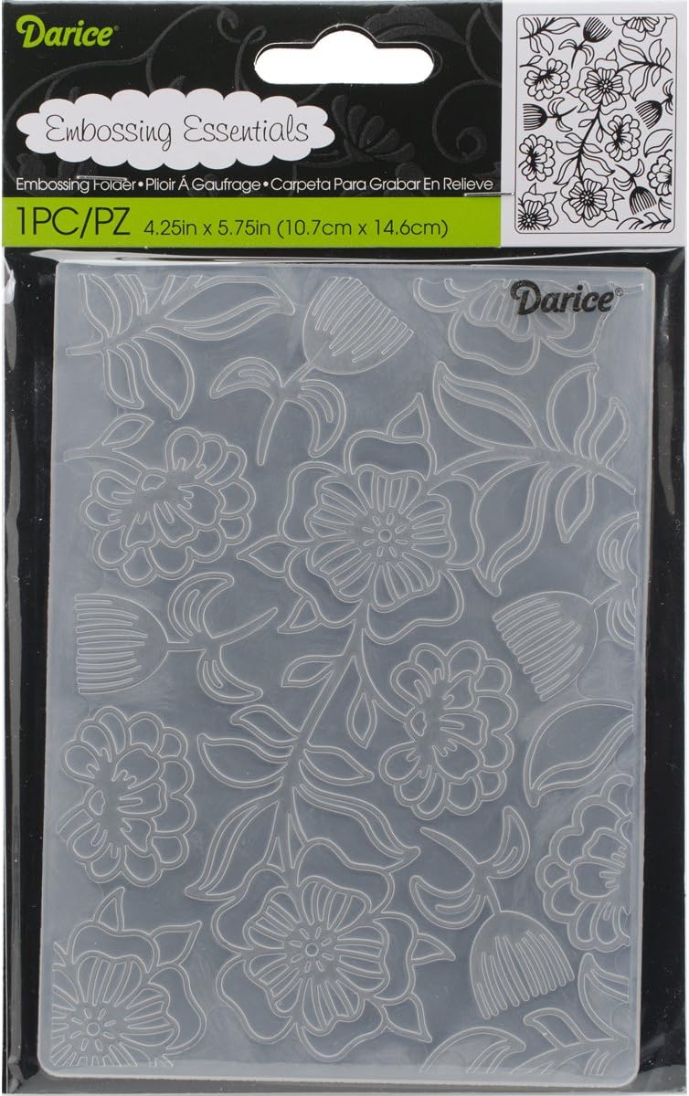 Darice Embossing Folder, 4.25 x 5.75, Floral Whimsy