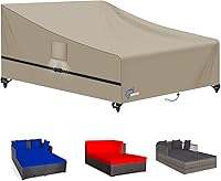 Vista 10 de SIRUITON Funda para Sofá/Sofá de Amor/Banco de Jardín y Patio de 2 Asientos 51" An x 27" Pr x 35" Al, Funda para Sofá Exterior Impermeable Oxford