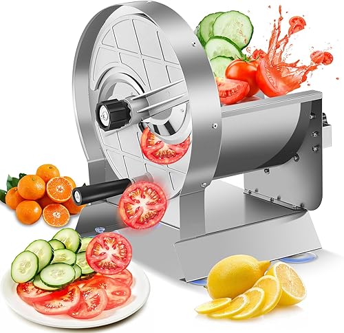 Máquina cortadora de verduras comercial, cortadora manual de frutas, máquina de cortar patatas 0-0.4 pulgadas0.000-0.394 in de grosor ajustable,
