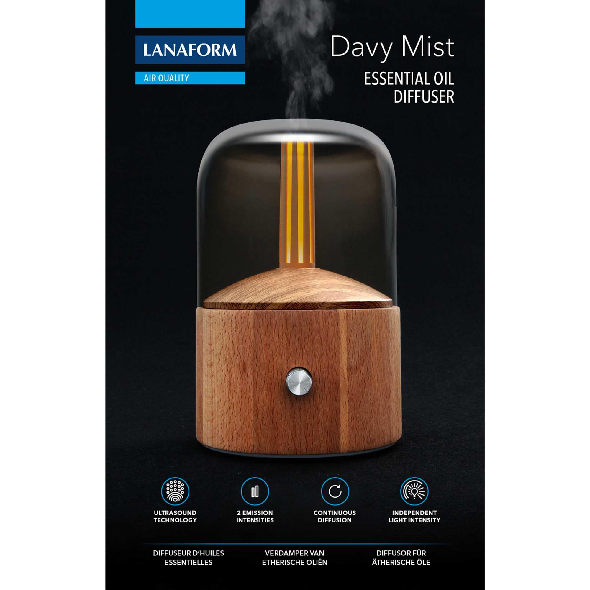 Diffuseur d'ambiance Lanaform Davy Mist Bois
