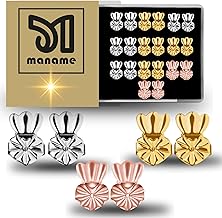 Maname® 10 Pares Tuercas Pendientes Elevadores. Enganches Pendientes - Cierres Aretes - Cierres Pendientes Tuercas Hipoalergenicas Para Lobulos Caidos O Rasgados Sujeta y Levanta (10 Pares)