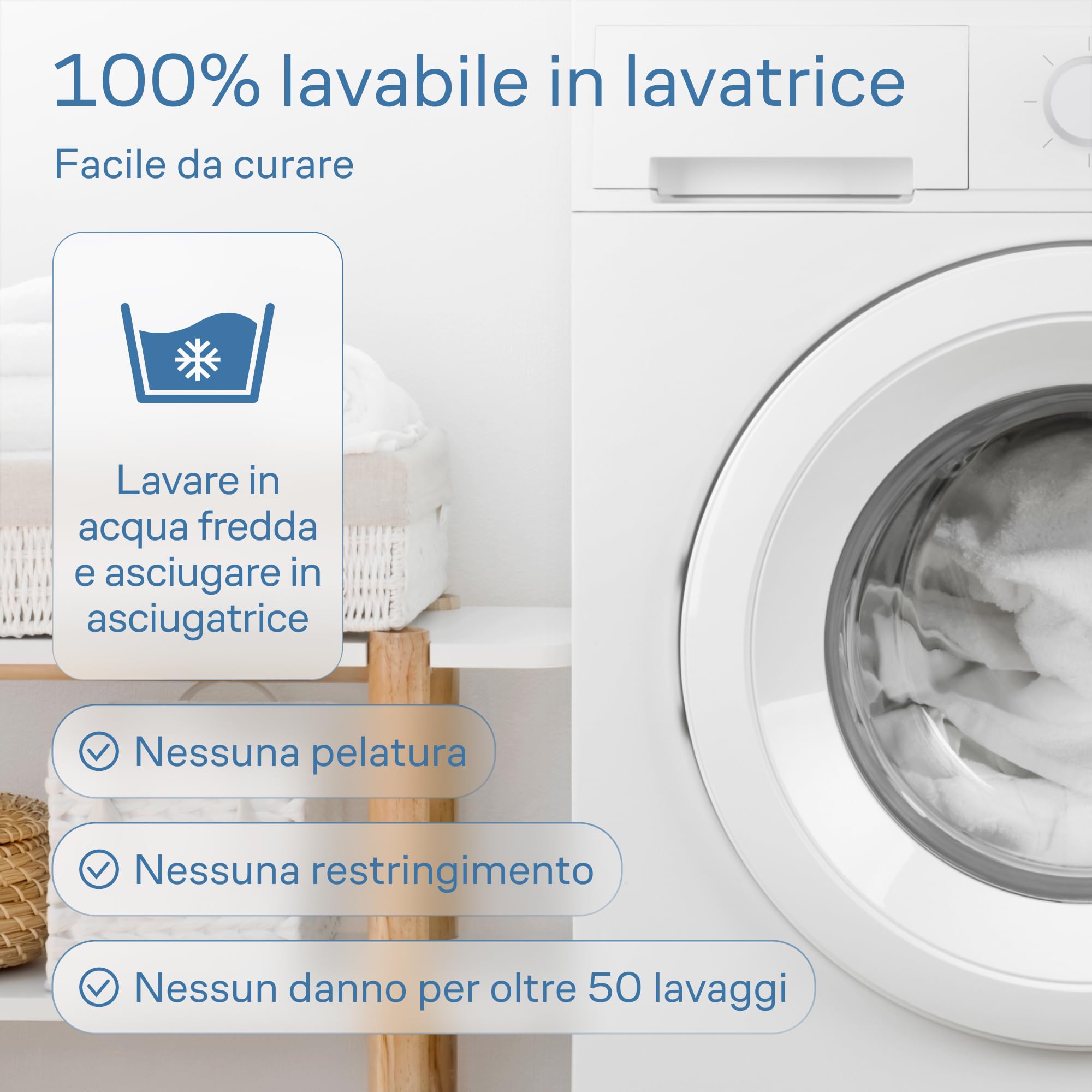 Topper matrimoniale Cloud-Like Comfort - Protezione in viscosa di bambù ultra morbida, traspirante e rinfrescante - 160x190 cm, vestibilità profonda