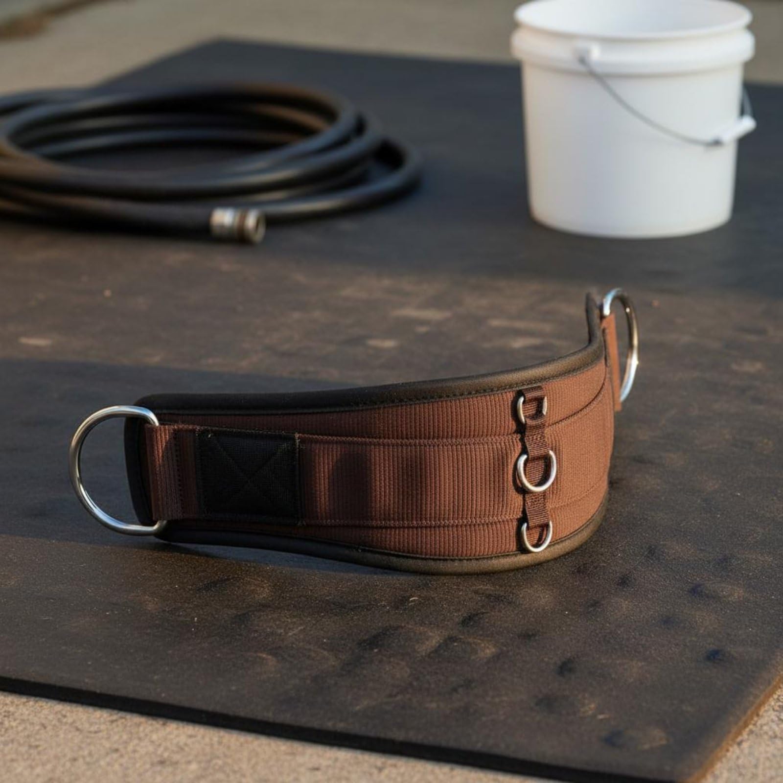 Western Saddle Girth Cinghia da Sella Occidentale Cinch Fascia da Equitazione Cintura da Sella Imbottita con Fibbie in Acciaio Inox Antiscivolo Comoda