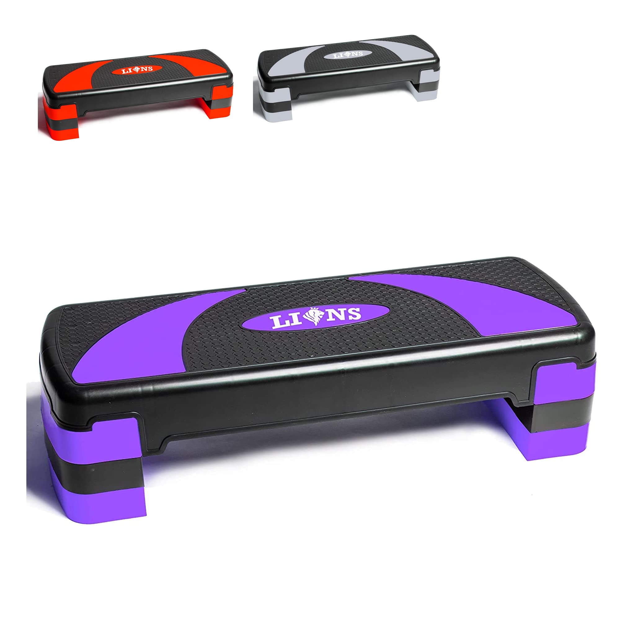 FAIRWAYUK Steppers for Exercise Workout - 3 Level Adjustable Height Non Slip Aerobic Step Platforms, Cardio Home Gym Equipment Fitness Step Workout Training