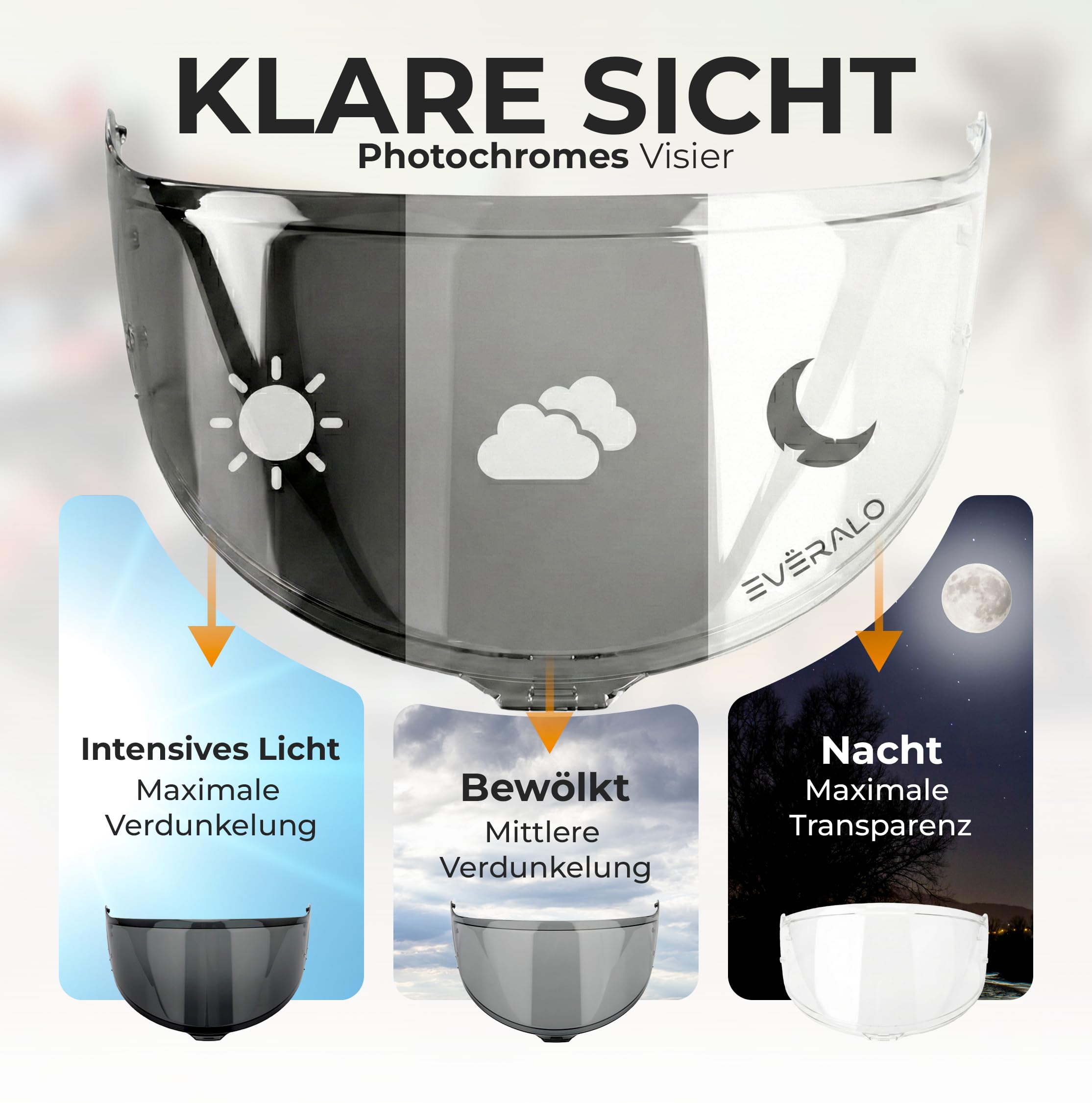 kompatibel mit Visier Shoei Nxr 2 - Z8 - Xspr Pro - X15 - Cwr F2 (Photocromisch)