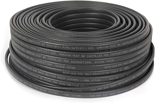 Radiant Solutions Company Heat Tape Pro - Cable térmico autorregulable - Protección contra la congelación de la presa de hielo a largo plazo,