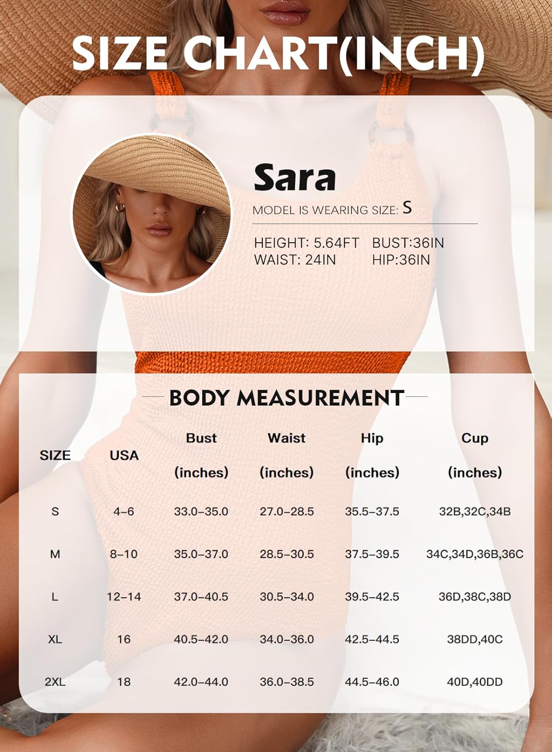 Herseas Women's One Piece Swimsuit Solid Ribbed Padded O Ring Wide Straps Scoop Neck Summer Tummy Control Bathing Suit - Image 6