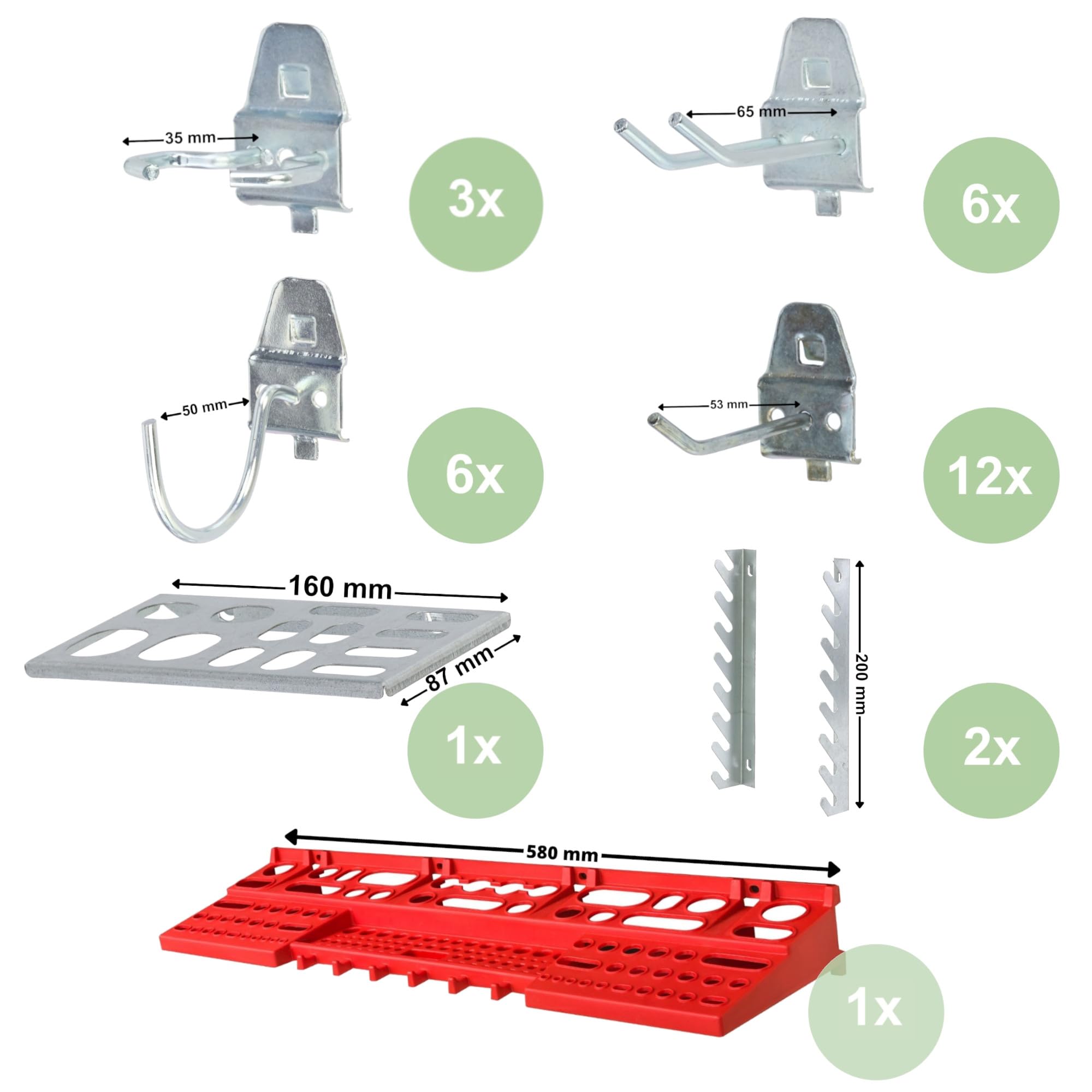 Werkzeugwand Metall 156x72 cm Lagersystem mit Werkzeughaltern Werkzeughaken und 10 Stapelboxen 80 x 115 x 60 mm Farbe: rot Lochbrett Werkstatt Garage Steckbrett Elektrowerkzeuge Lochwand