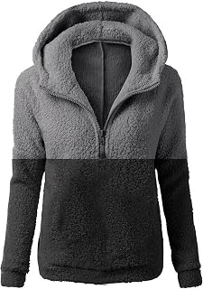 Generisch Fleece jacket women's warm winter women's fleece jacket hoodie jacket women's with hood long black hooded jacket women's long cardigans for women plush jacket women's white winter jacket