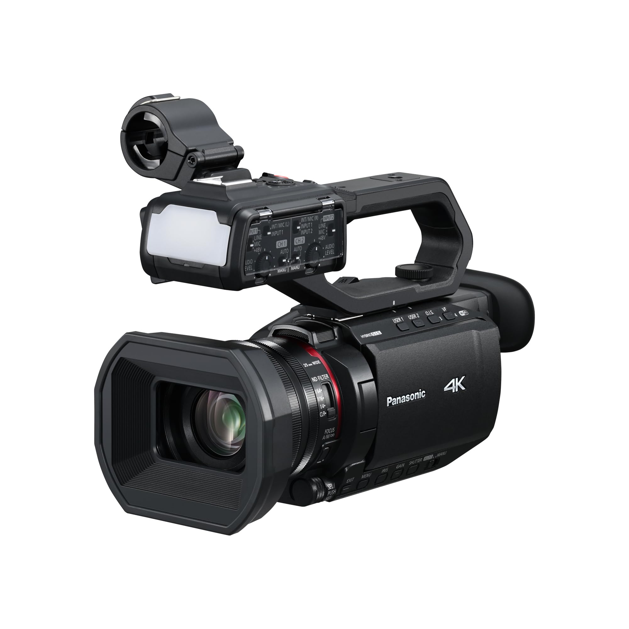 Panasonic Panasonic AG-CX18EH 4K 60p Professional Camcorder with 25mm Wide-Angle Lens, 24x Zoom, 3G-SDI, XLR, 5-Axis Hybrid OIS, LED Light