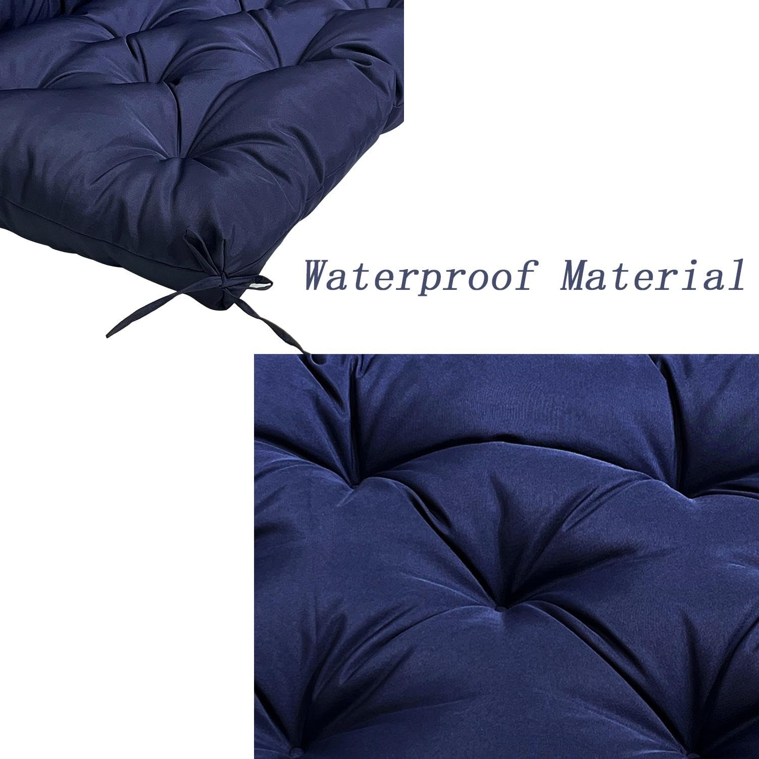 Sangles de balancelle imperméables pour terrasse - Pour banc de jardin - Attaches de dossier incluses, parfaites pour le porche et le jardin - Café 150 x 100 cm