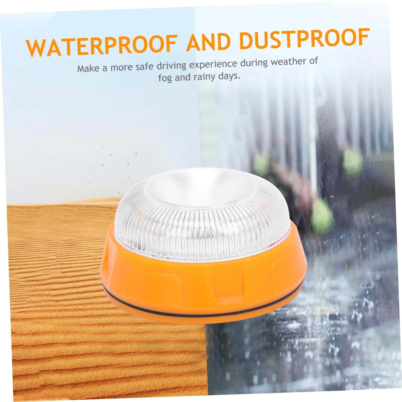 PACKOVE 3piezas Luz De Emergencia Amarilla Estroboscópica Para Vehículos Luz De Advertencia Intermitente y Resistente Golpes Fácil Instalación Para Seguridad Carreteras