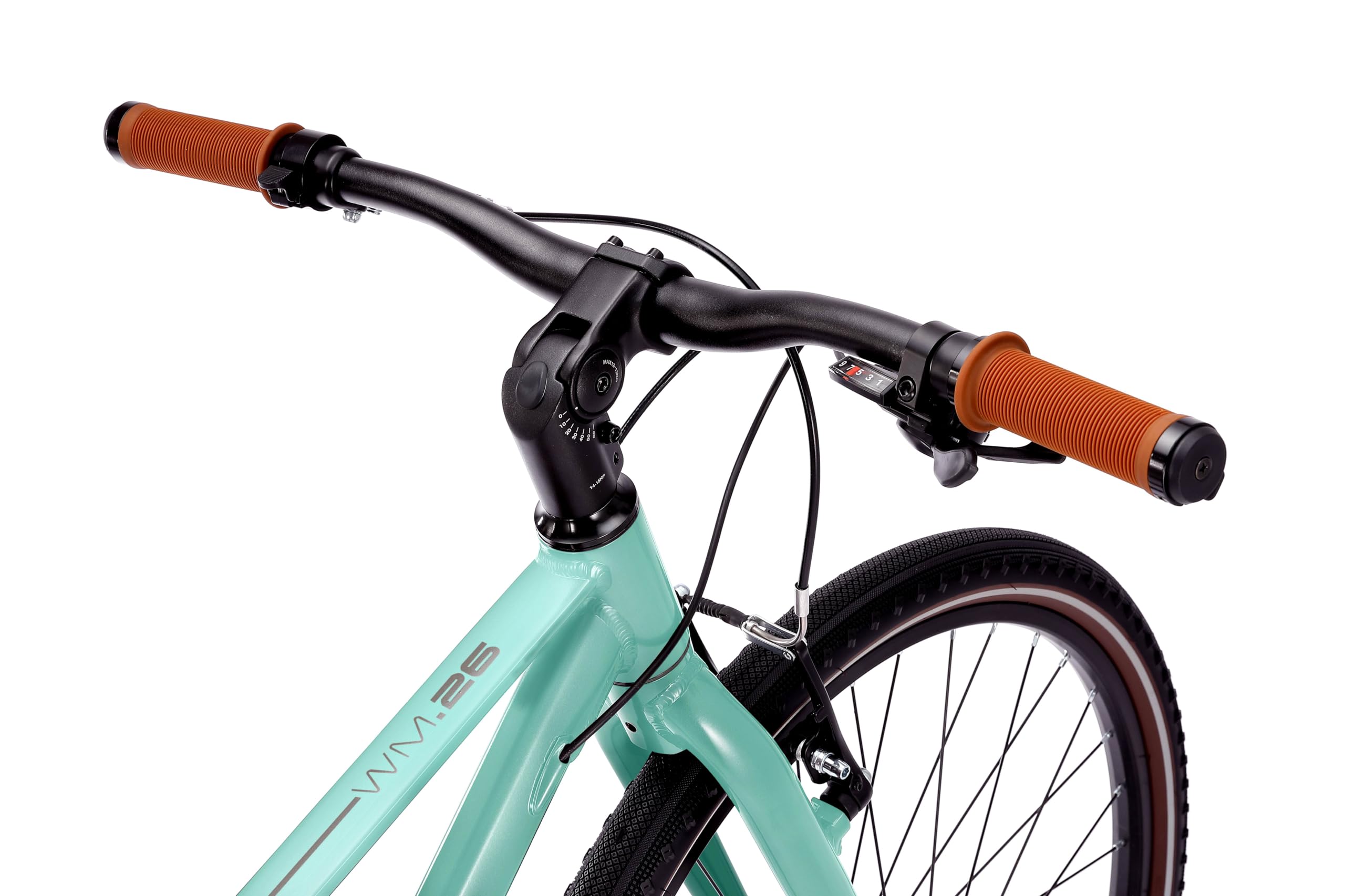 BIKESTAR Vélo VTC de Ville Poids léger 10kg en Aluminium | Bicyclette 26 Pouces, 9 Vitesses Shimano, Urbain