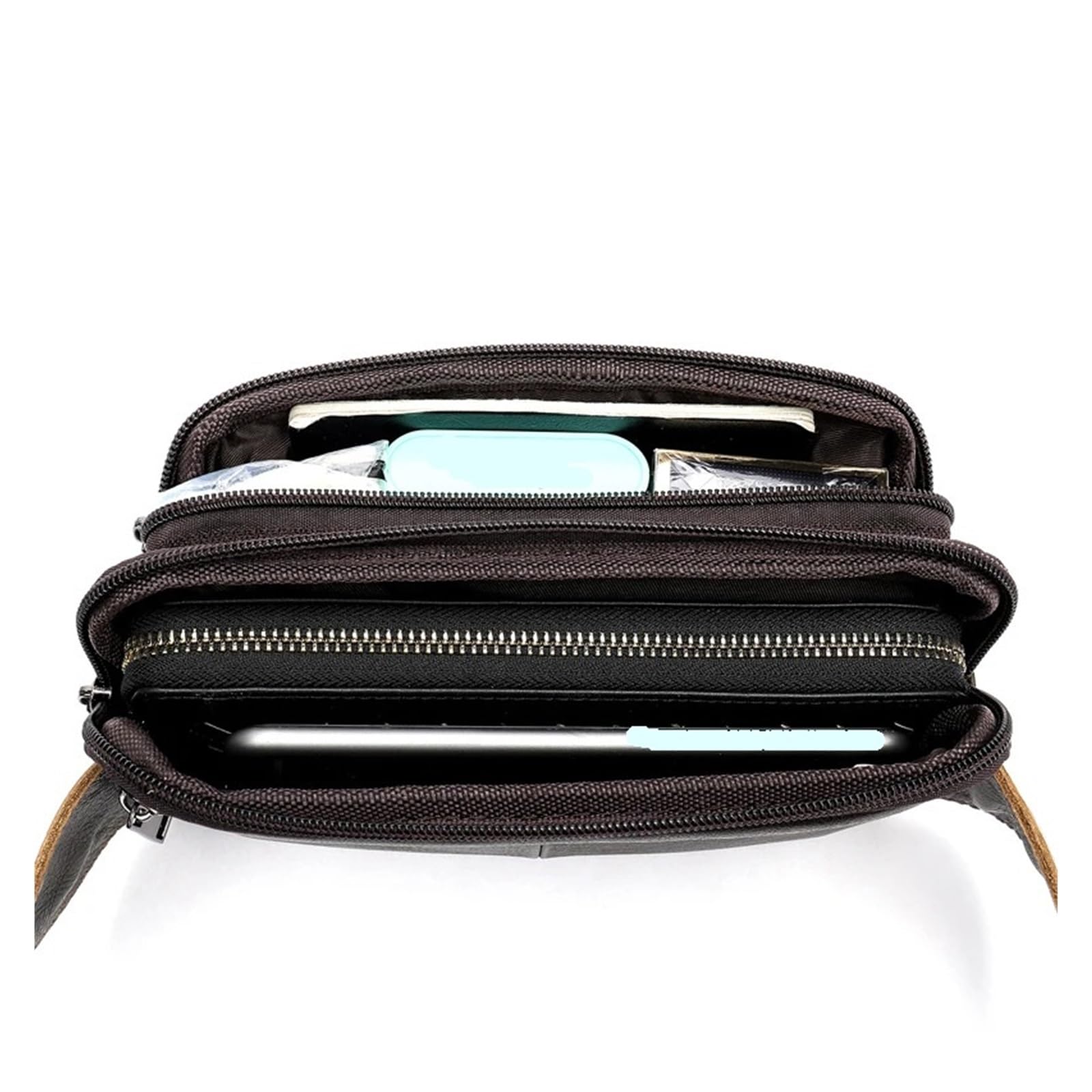 Compatible con riñoneras for Hombre, riñonera, for teléfono, Bolsa for Cadera, Dinero, Deporte(Black)