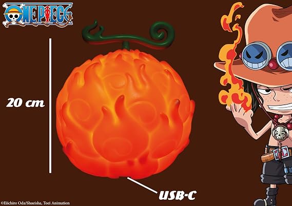 ONE Piece - Flame Flame Fruit Light Figure - 20cm - USB-C Orange