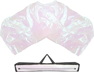 53"x37" Worship Flags for Teenagers & Beginners, Praise Dance Flags with Flexible Rods & Carrying Bag, 2 Pack, White