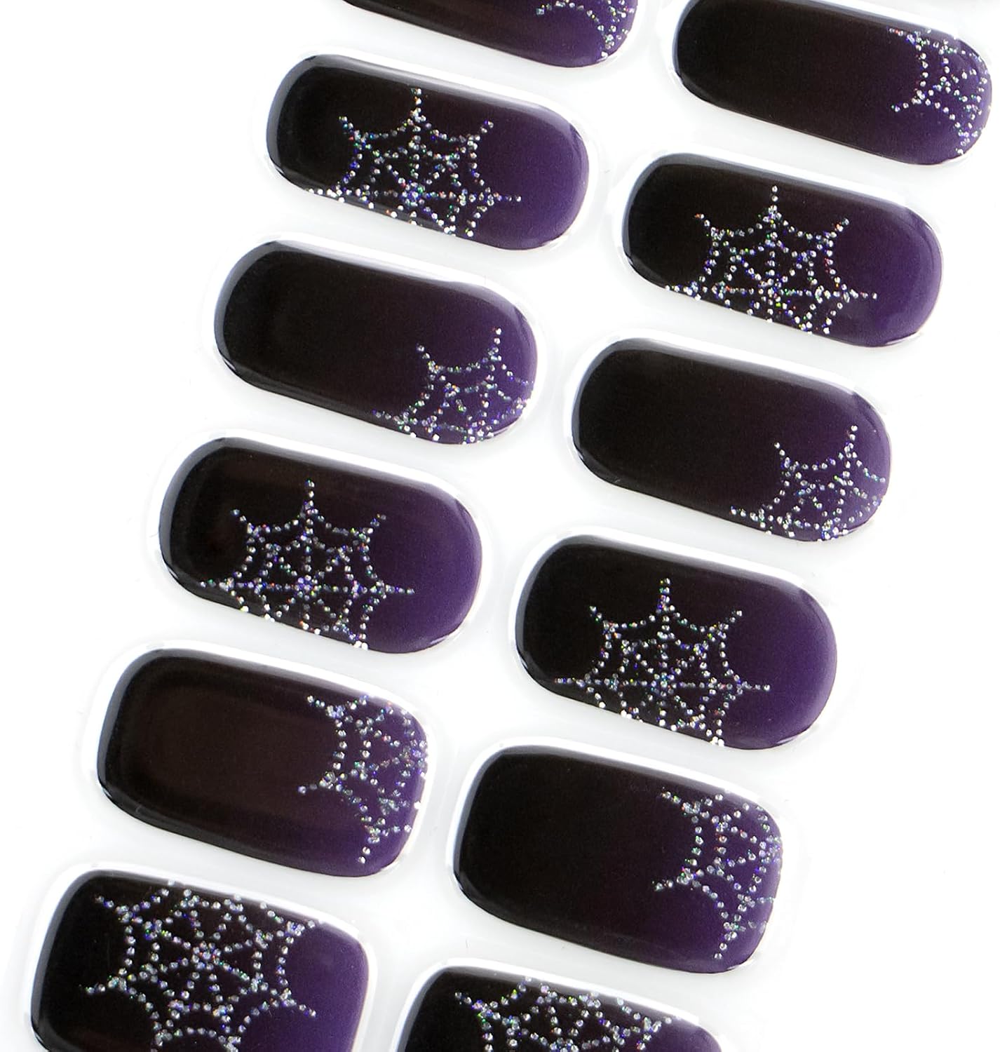 JMEOWIO Semi Cured Gel Strips Nail Art Sticker Wrap Halloween