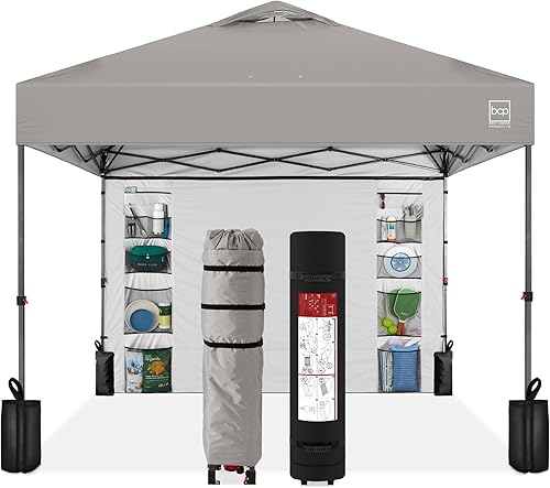 Miniatura 45 de Best Choice Products Carpa Toldo Desplegable de 10x10 pies para Instalación de 1 Persona, Refugio Portátil Instantáneo con Botón de 1 Toque,
