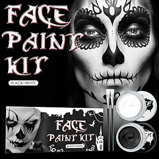 Pintura facial blanca, pintura facial negra, ...