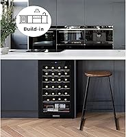 Vista 5 de BODEGACOOLER Mini Refrigerador de 24 Botellas para Dormitorio, Refrigerador de Vino con Compresor para Hogar y Cocina, Enfriador de Vino con Control