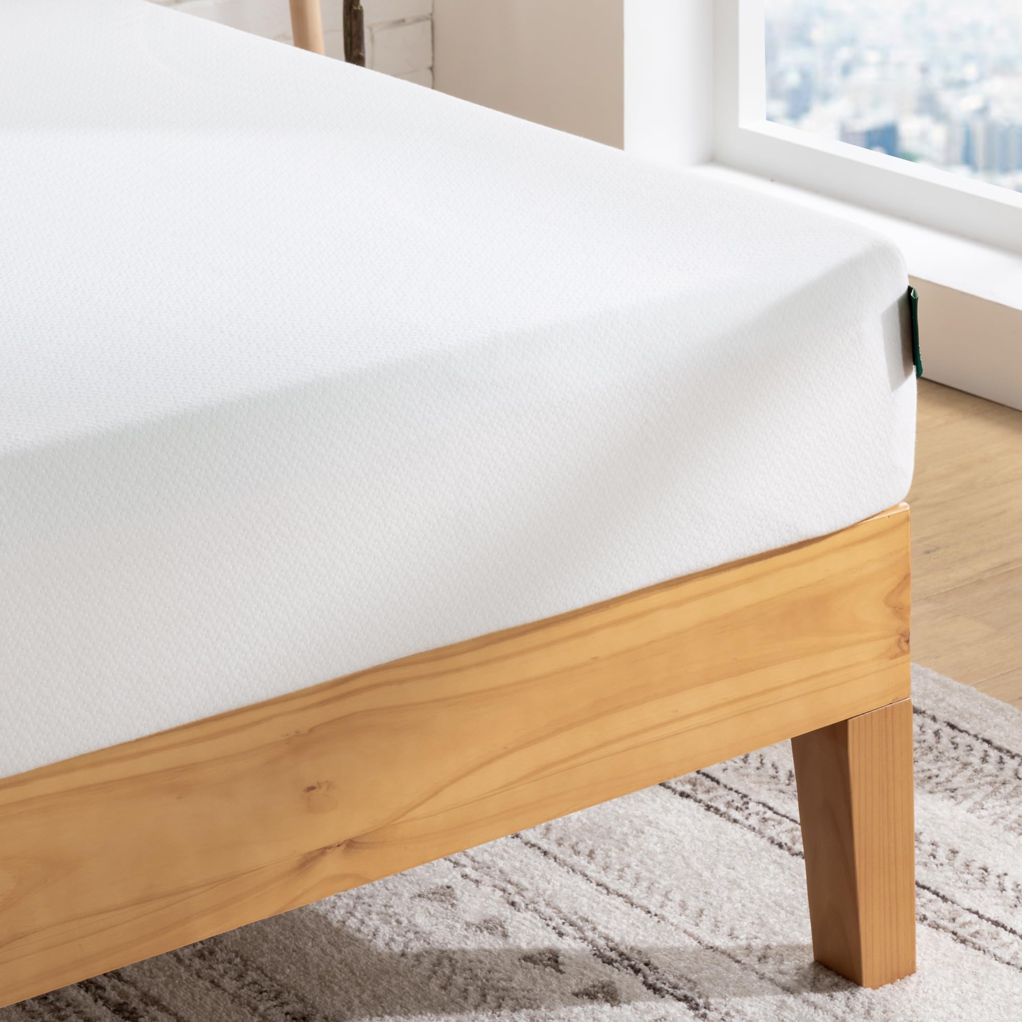 Zinus Materasso 120x190cm - Altezza 20cm MED H2-H3 - Materasso in memory foam al tè verde