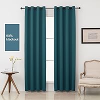 Vista 30 de Pickluc - Paneles de cortinas opacas con ojales, cortinas para bloquear la luz para el dormitorio, aisladas térmicamente, reducción de ruido