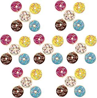 ABOOFAN 35 Pçs Donut Ímãs De Geladeira Esponja Doce Ímã DIY Donut Acessórios Donut Ímã De Geladeira Sobremesa Ímãs Foto Ímã Doce Donut Adorno Charme Pão Pu