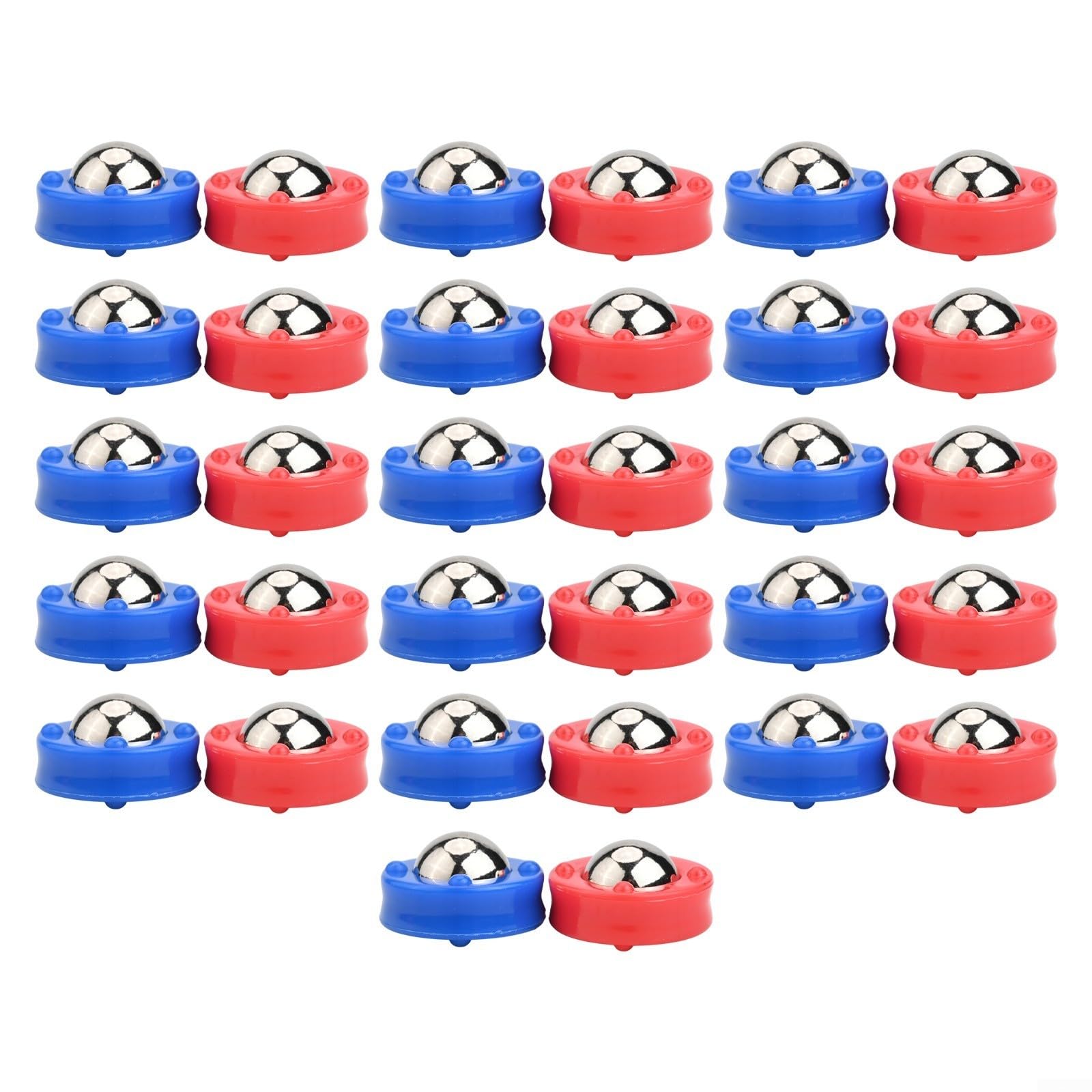 Shuffleboard - Set di dischi da gioco per arricciare il tavolo, 32 pezzi (16 rossi + 16 blu), 23 x 10 mm, in plastica e metallo, leggeri e portatili, per interni
