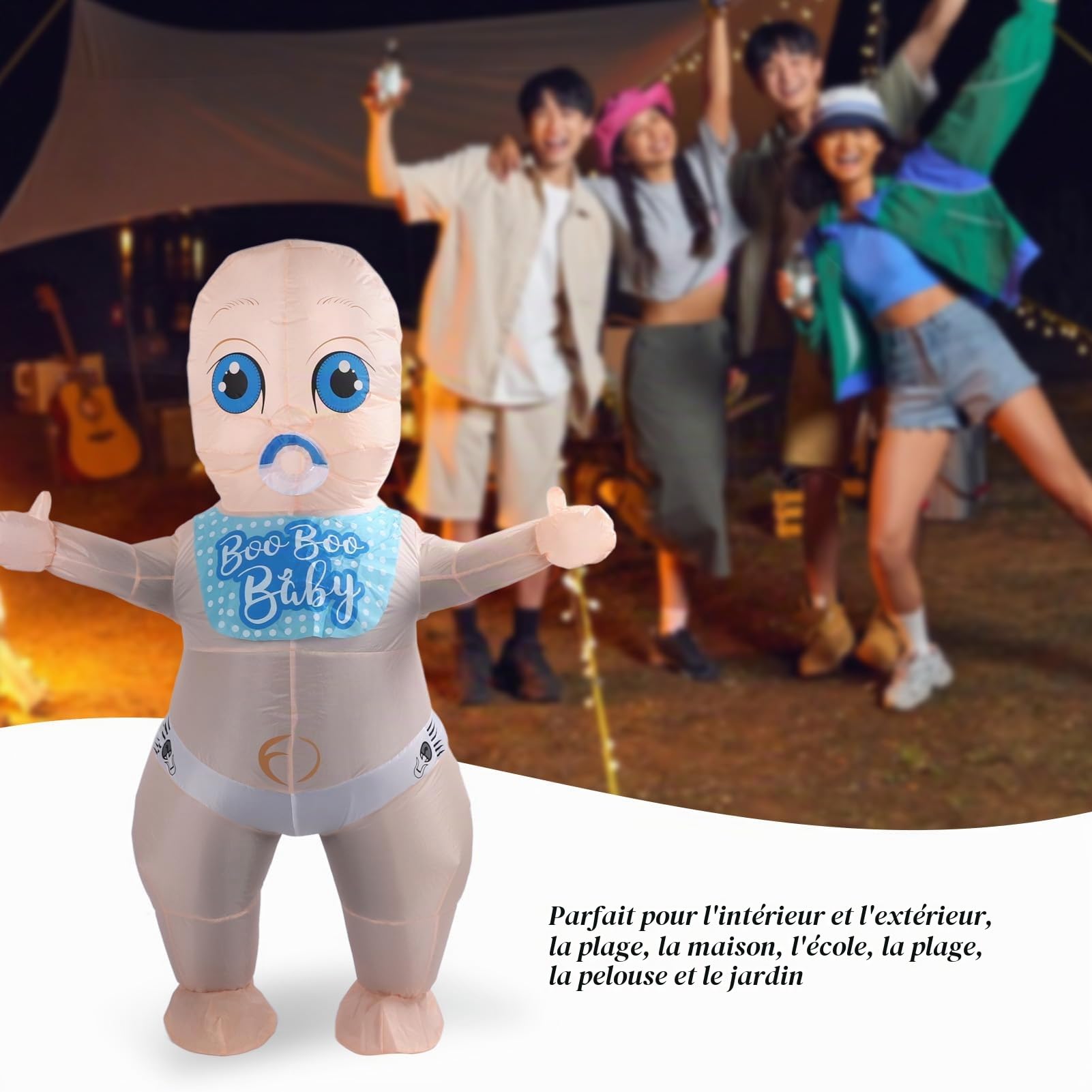 Costume gonflable de bébé pour adulte, drôle et innovant, Costume d'halloween pour garçon et fille, pour Cosplay, révélation du sexe, fête prénatale