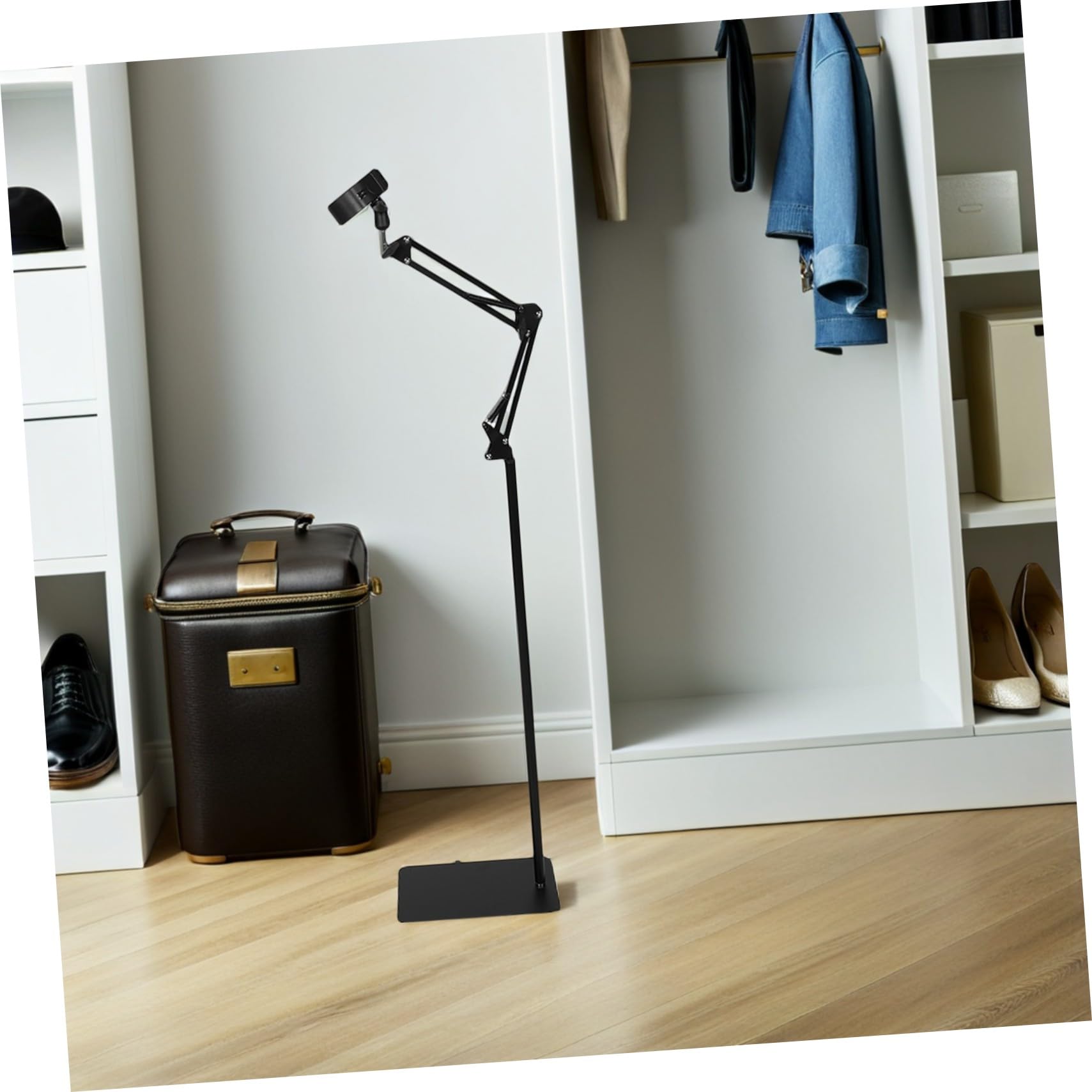HEMOTON Soporte para Secador de Pelo Ajustable con Brazo Plegable y Clip Antideslizante para Salón Hogar y Baño Diseño Manos Libres para Usar Fácilmente