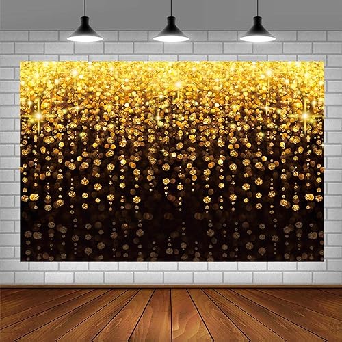 Miniatura 3 de Fondo de graduación con purpurina negra y dorada de 7 x 5 pies, decoración de fiesta de graduación de 2023, felicitaciones por graduación,