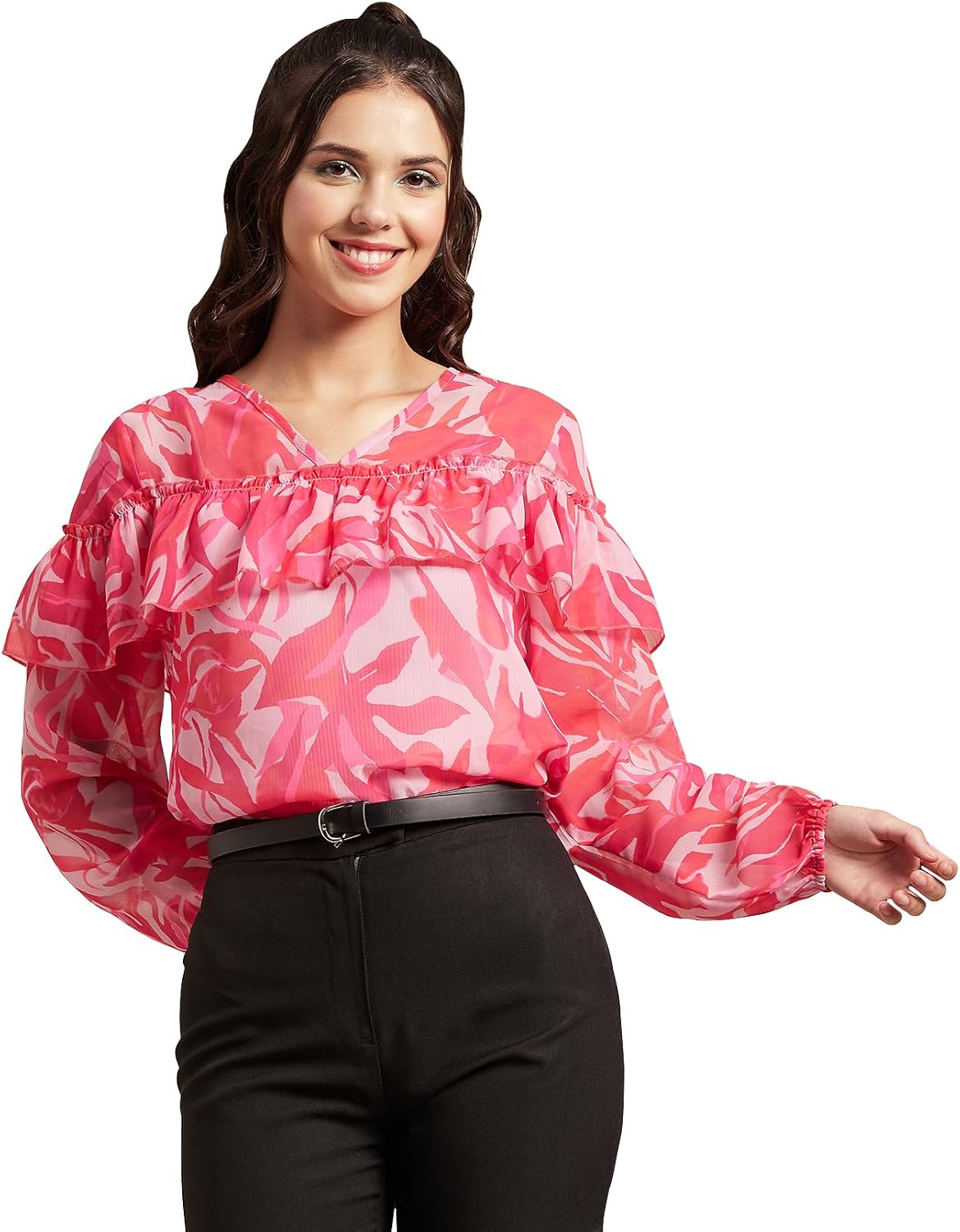 Tunica Estiva Moomaya Donna – Top Lungo Svasato Con Scollo A V – Maniche Al Gomito – Stampa Beige – Leggero In Viscosa
