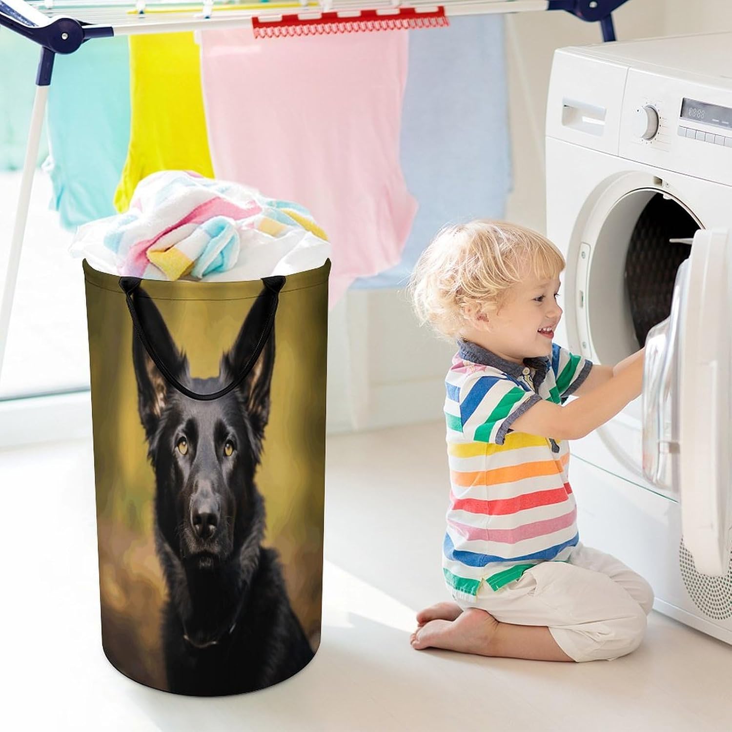 Dirty Clothes Basket Extra Large 110l Open Top Laundry Hamper With Portable Carry Handles, Foldable Waterproof Clothes Basket Spacious Laundry Bag For Bedroom Bathroom Laundry Room Dorm