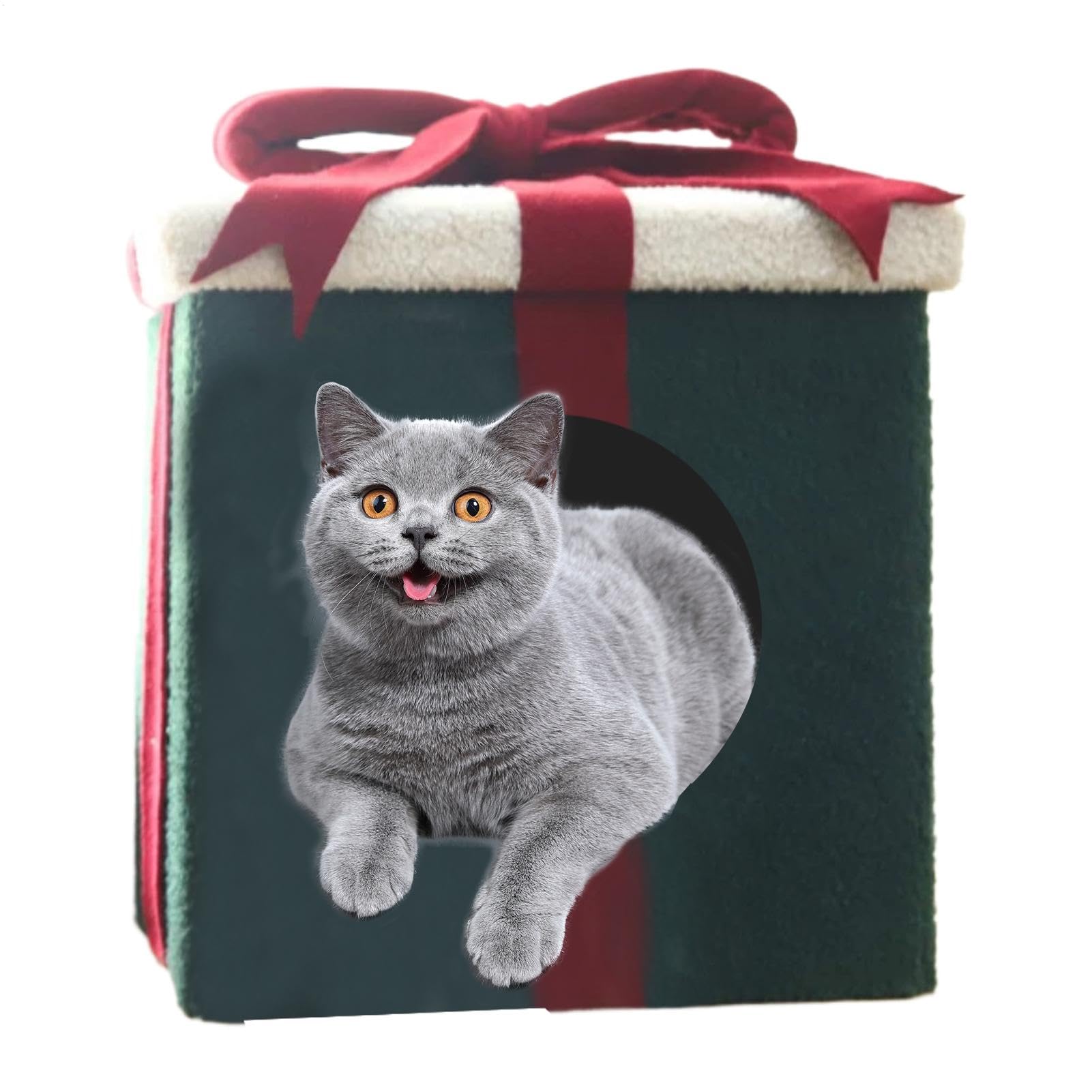 per gatti, case per gatti Casa per gatti chiusa | Confortevole cuccia pieghevole per gatti da interni, cuccia chiusa per gatti e cani a forma di scatola per il relax