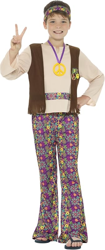 SMIFFYS Costume Hippie da ragazzo multicolore