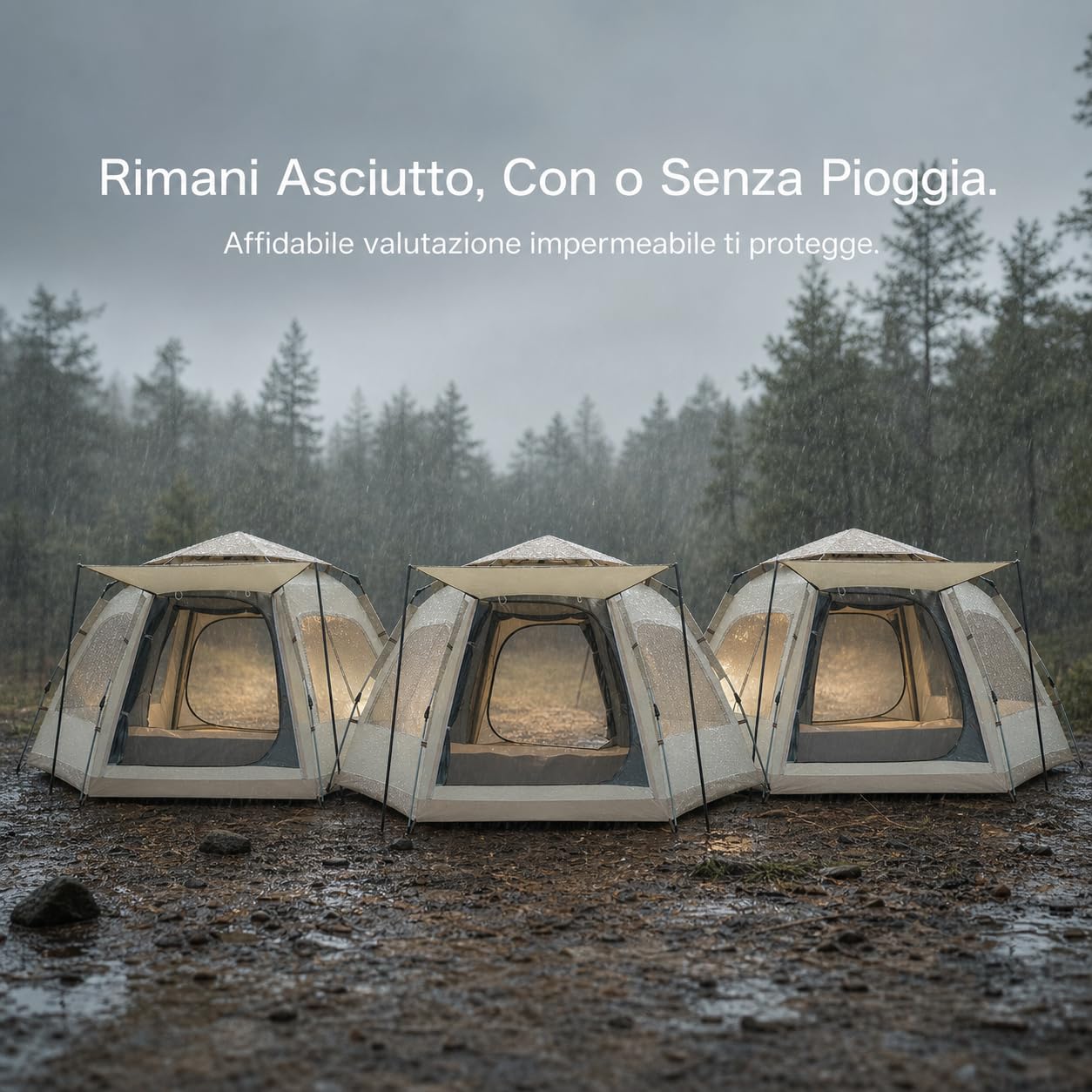 Impermeabile Automatica per Campeggio Famiglia, Montaggio Rapido per Esterni, per outdoor